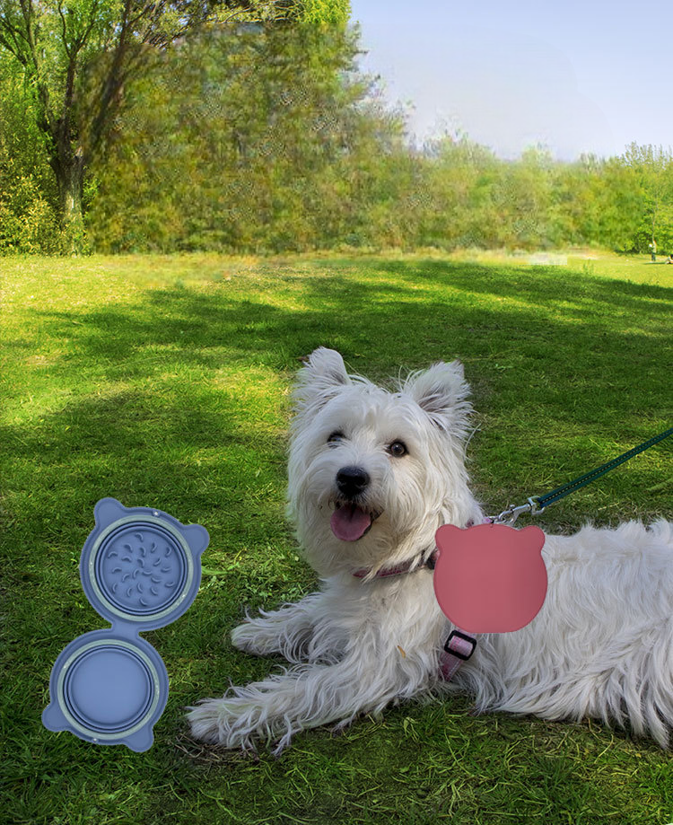 シリコン製携帯用ペットフードボール