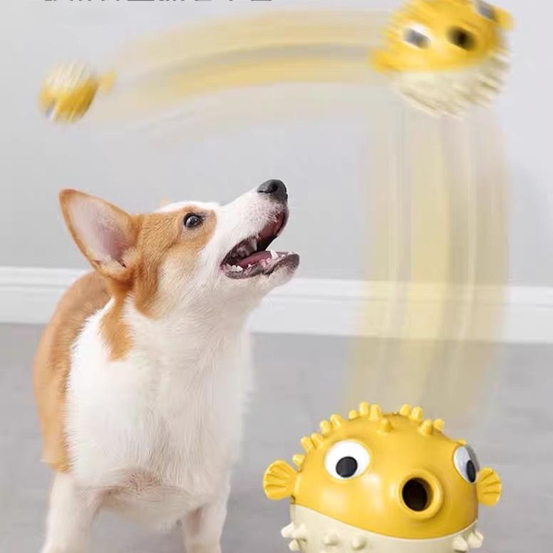 犬用ドリーツボールおもちゃ フグ型