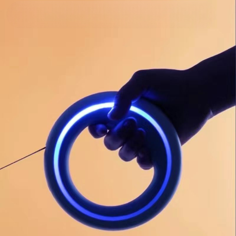 ３色照明ライト付き伸縮リード