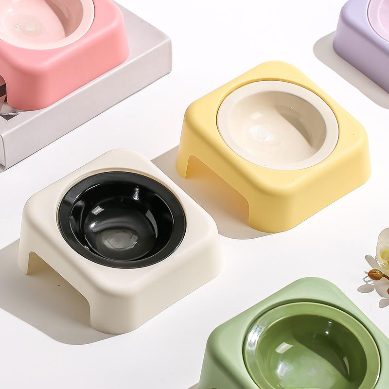 棚付き頸椎保護ペットフードボウル