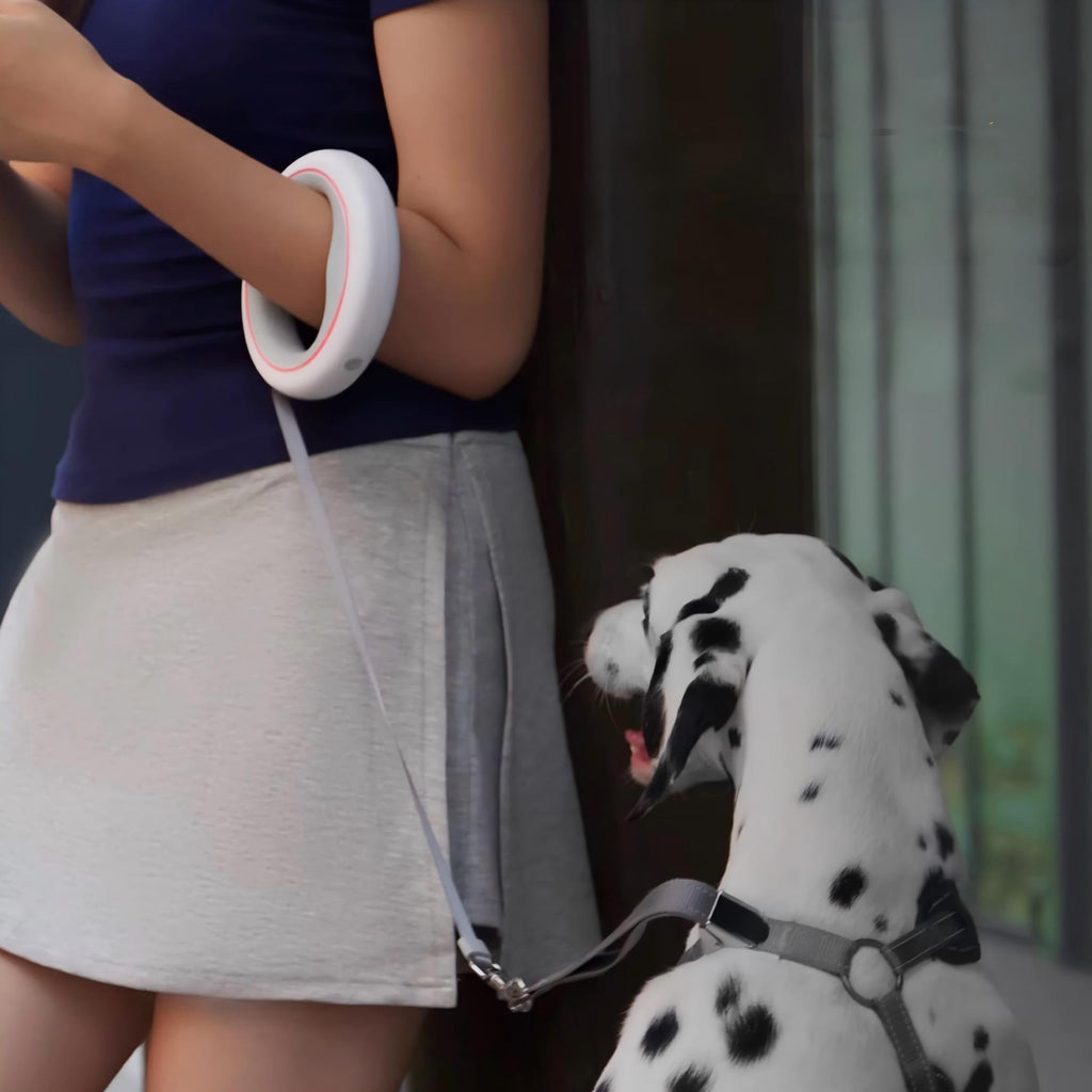 ３色照明ライト付き伸縮リード