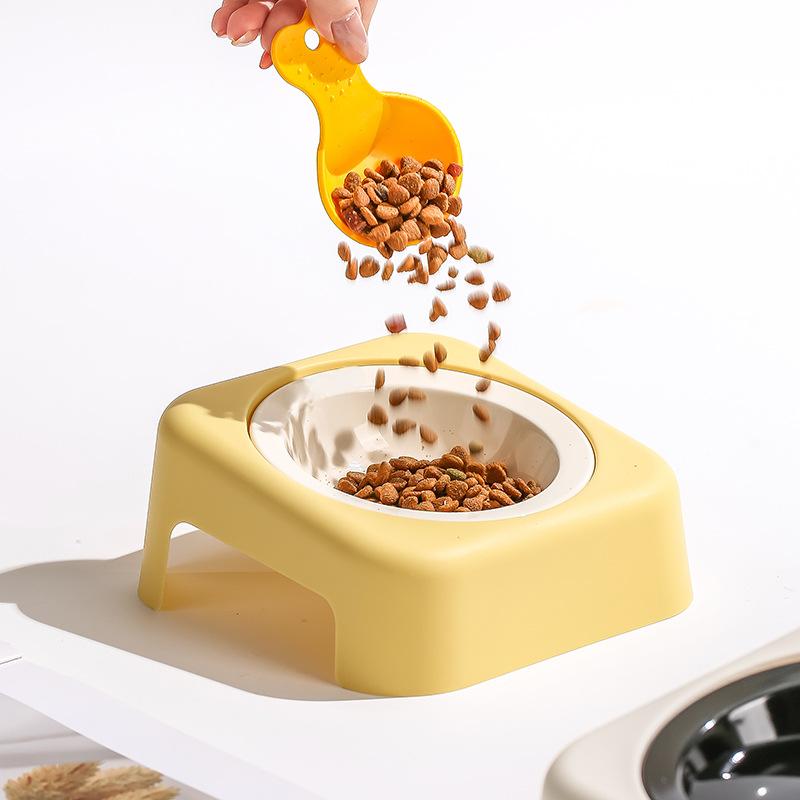 棚付き頸椎保護ペットフードボウル