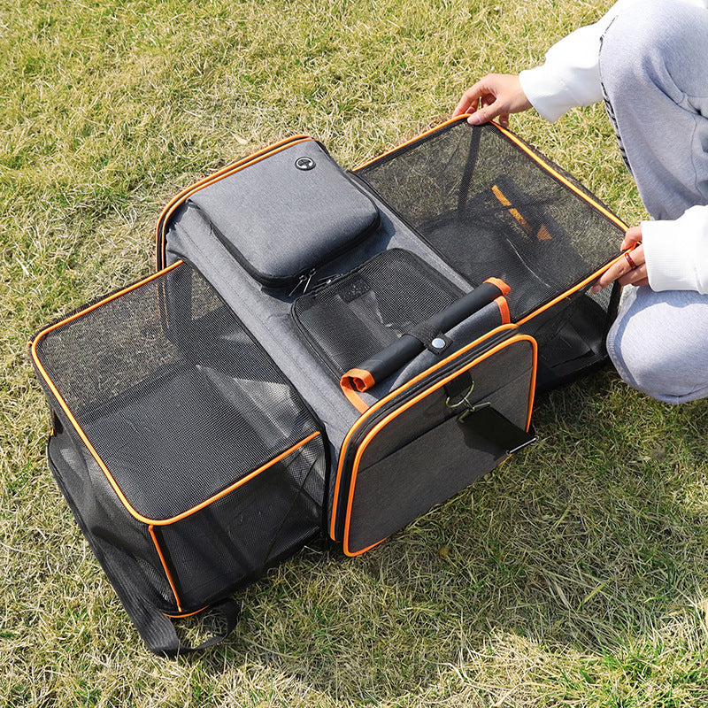 多機能ペット用拡張可能キャリーバック